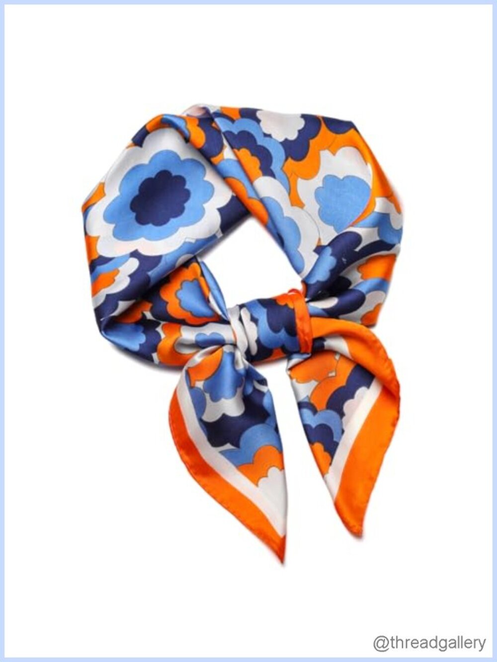 27.5" Satin Silk Square Neck Scarf Hair Scarf Bandana Neckerchief